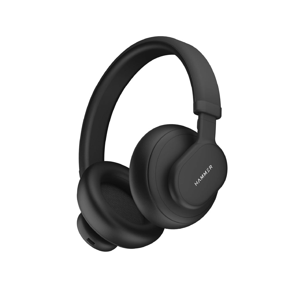 HAMMER Bash Max Over The Ear Wireless Bluetooth Headphones with Mic, Touch Control, Deep Bass, Upto 40 Hours Playtime, Bluetooth 5.3, Workout/Travel (Black)