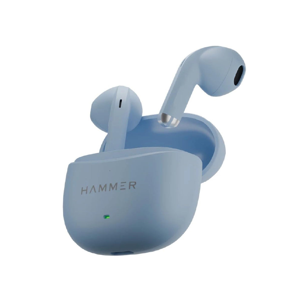 HAMMER New Launch Ultra Pods TWS Wireless Bluetooth Ear buds, Inbuilt Mic, 100H Standby Time, Earbuds with 30H Playtime, USB Type-C,13mm Dynamic Drivers, IPX5 Water Resistant Bluetooth Earphones(Blue)