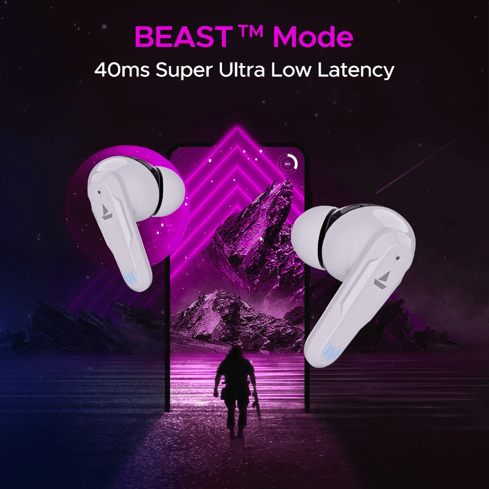 boAt Immortal 161 Bluetooth Gaming Wireless Earbuds with BEAST™️Mode, ASAP™️ Charge, RGB lights