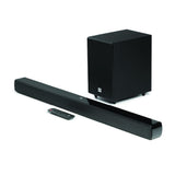 JBL Cinema SB241, Dolby Digital Soundbar with Wired Subwoofer for Extra Deep Bass, 2.1 Channel Home Theatre with Remote, HDMI ARC, Bluetooth & Optical Connectivity (110W)