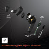 JBL Tune Buds In Ear Wireless TWS Earbuds with Mic, ANC Earbuds, Customized Extra Bass with Headphones App, 48 Hrs Battery, Quick Charge, 4-Mics, IP54, Ambient Aware & Talk-Thru, Bluetooth 5.3 (Black)