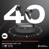JBL Tune Buds In Ear Wireless TWS Earbuds with Mic, ANC Earbuds, Customized Extra Bass with Headphones App, 48 Hrs Battery, Quick Charge, 4-Mics, IP54, Ambient Aware & Talk-Thru, Bluetooth 5.3 (Black)