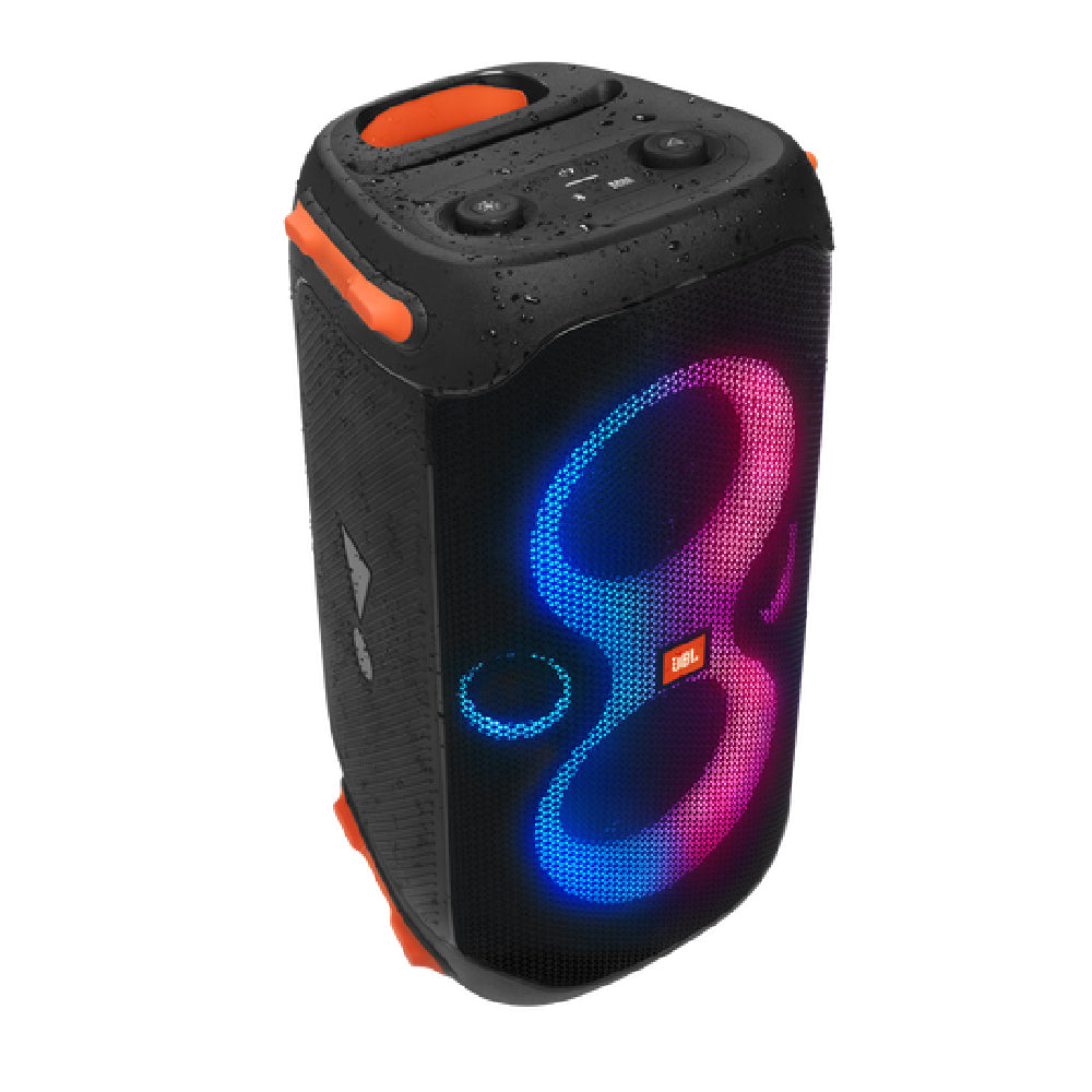 JBL Partybox 110, Wireless Bluetooth Party Speaker, 160W Monstrous Pro Sound, Dynamic Light Show, Upto 12Hrs Playtime, Built-in Powerbank, Guitar & Mic Input, PartyBox App, Splashproof (Black)