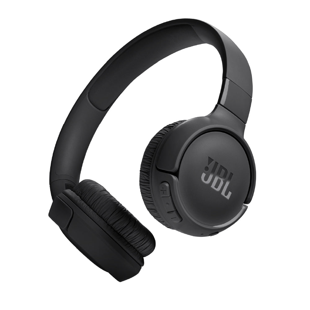 JBL Tune 520BT Wireless On Ear Headphones with Mic, Upto 57H Battery, Speed Charge : 5 Min Charge Gives Up to 3H of Playback, Multipoint Connect, Customizable Bass with Headphones App, BT 5.3 (Black)