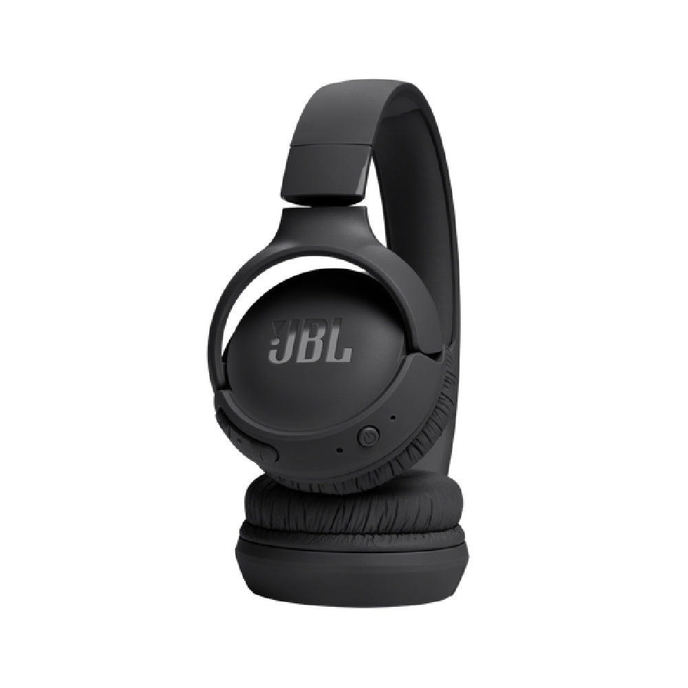 JBL Tune 520BT Wireless On Ear Headphones with Mic, Upto 57H Battery, Speed Charge : 5 Min Charge Gives Up to 3H of Playback, Multipoint Connect, Customizable Bass with Headphones App, BT 5.3 (Black)