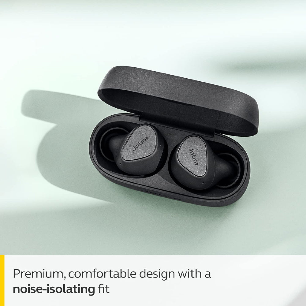 Jabra Elite 3 in Ear True Wireless Earbuds – Noise Isolating with 4 Built-in Microphones for Clear Calls, Rich Bass, Customizable Sound, Mono Mode - Dark Grey