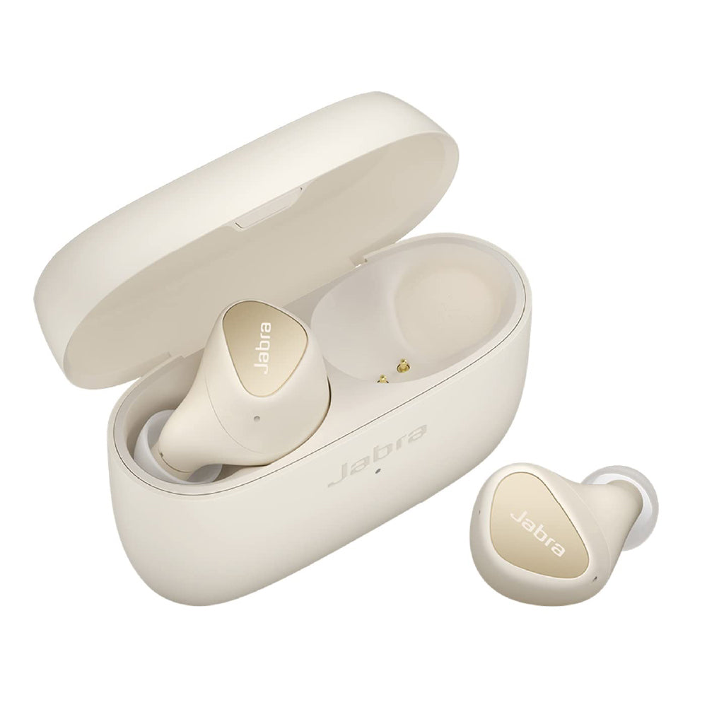 JABRA Jabra Elite 4 Bluetooth Headsets with ANC, Multipoint, 4-mic call technology Bluetooth (Light Beige, In the Ear)