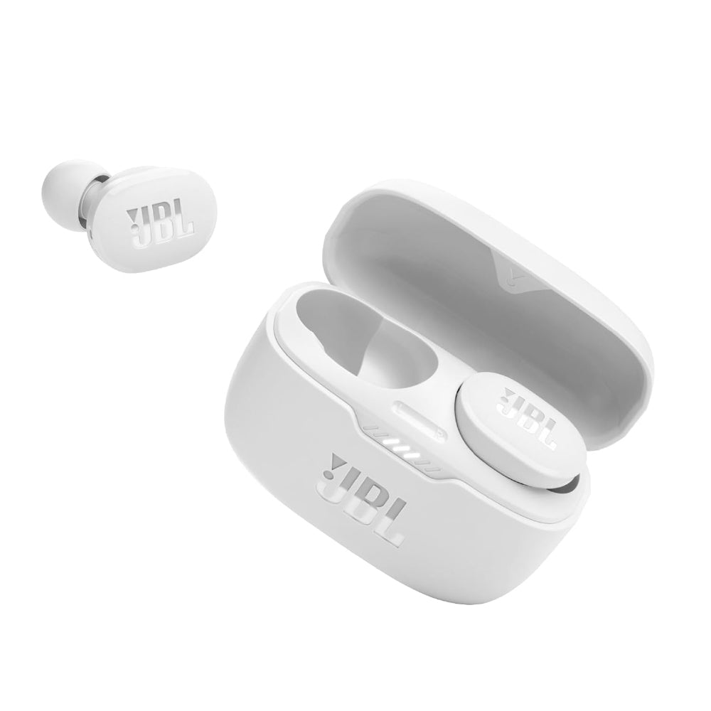 JBL Tune 130NC Wireless TWS Ear Buds, ANC Earbuds (Upto 40dB), Customizable Bass with Headphones App, Massive 40Hrs Playtime, Legendary Sound, 4 Mics for Clear Calls, Bluetooth 5.2 (White)