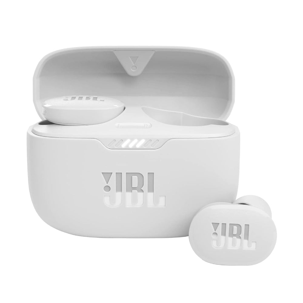 JBL Tune 130NC Wireless TWS Ear Buds, ANC Earbuds (Upto 40dB), Customizable Bass with Headphones App, Massive 40Hrs Playtime, Legendary Sound, 4 Mics for Clear Calls, Bluetooth 5.2 (White)