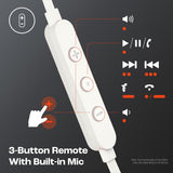 JBL Tune 310 Wired in Ear Type C Headphones, Hi-Res Audio with Digital-to-Analog Converter, 3-Button EQ Preset Remote with Microphone, Tangle-Free Flat Cable, Compatible with USB-C Devices (White)