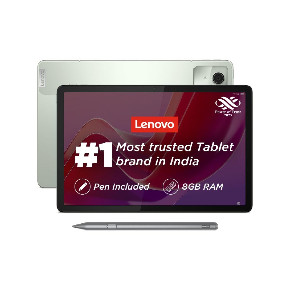 Lenovo Tab M11 with Pen| Wi-Fi Connectivity| 8 GB RAM, 128 GB ROM|11 Inch Screen| 90 Hz, 72% NTSC, FHD Display| Quad Speakers with Dolby Atmos|Octa-Core Processor |13 MP Rear Camera, Green