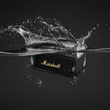 Marshall Emberton III Compact Portable Bluetooth Speaker with 32+ Hours of Playtime, (360° Sound), Dust & Waterproof (IP67) – Black & Brass.