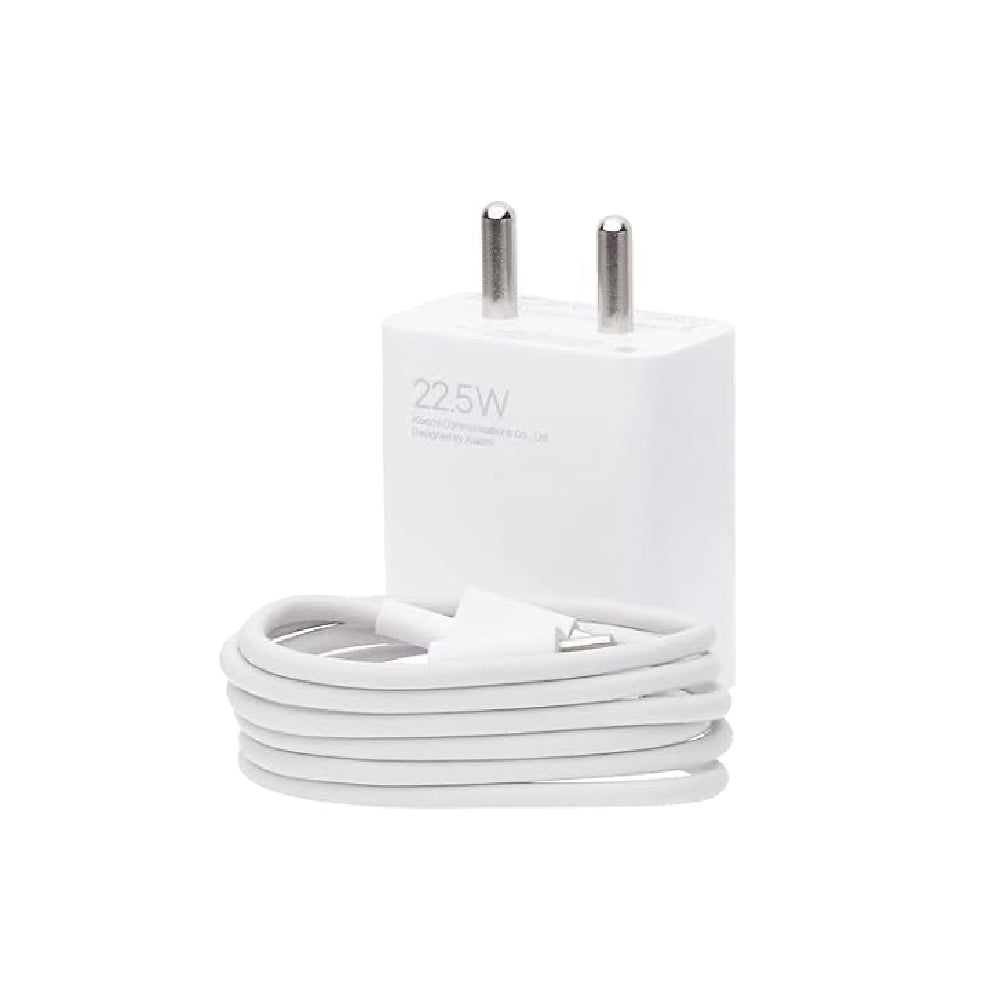 Mi 22.5W Fast USB Type C Charger Combo|Compatible for Mobile,Power Banks|Fast Charging|(Adapter + USB to Type C Cable)|White (TEN73)