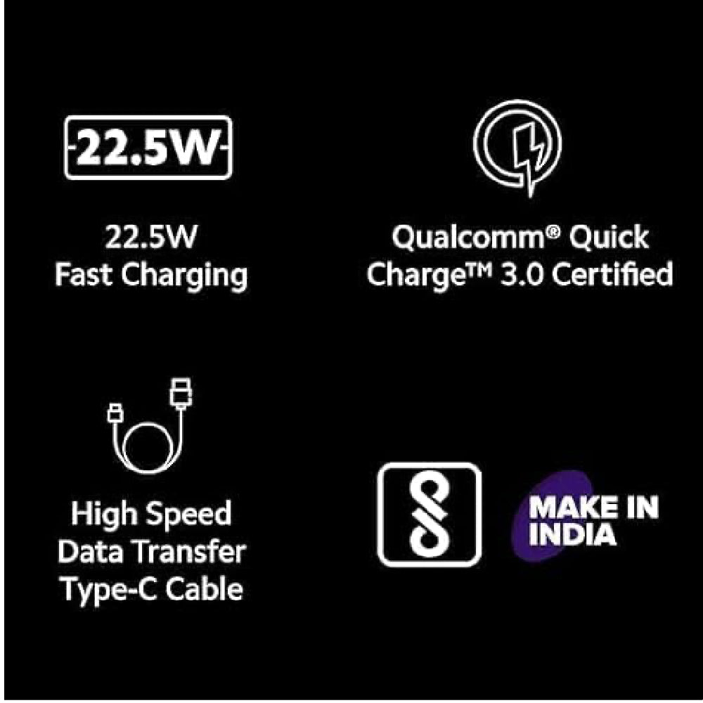 Mi 22.5W Fast USB Type C Charger Combo|Compatible for Mobile,Power Banks|Fast Charging|(Adapter + USB to Type C Cable)|White (TEN73)