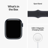 Apple Watch Series 8 [GPS 41 mm] Smart Watch w/Midnight Aluminium Case with Midnight Sport Band. Fitness Tracker, Blood Oxygen & ECG Apps, Always-On Retina Display, Water Resistant