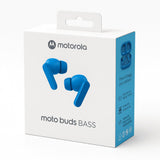 Motorola Moto Buds Bass (Blue, TWS) | Hi-Res Audio with LDAC | 12.4mm Drivers, 50 dB ANC | 6-Mic ENC Calling | 41H Playtime | Bluetooth 5.3 | IPX4 | Comfortable All-Day Fit | Comfortable All-Day Fit