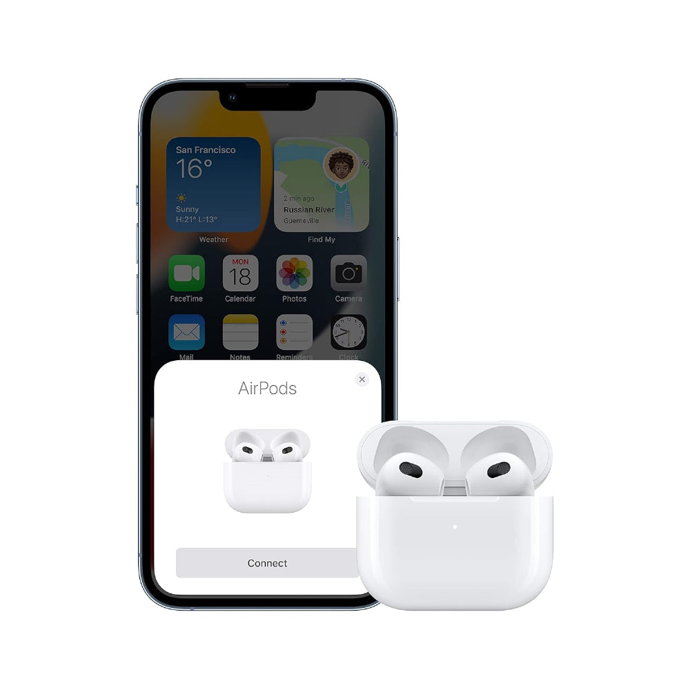 Apple AirPods (3rd generation) with Lightning Charging Case Bluetooth (White, True Wireless)