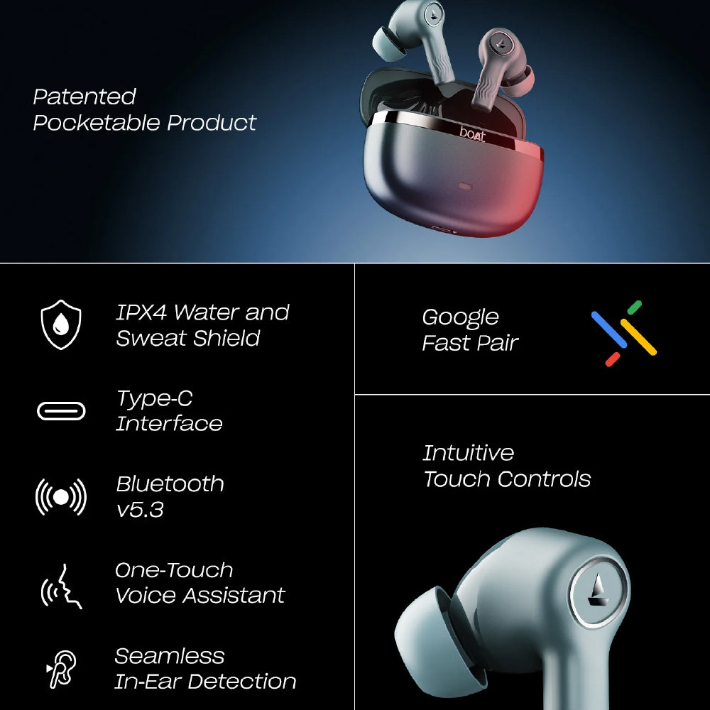 boAt Nirvana Ion ANC Pro Wireless Earbuds with 32dB ANC, 120 Hours Playback, Dual EQ Modes, LDAC technology, BEAST™ Mode