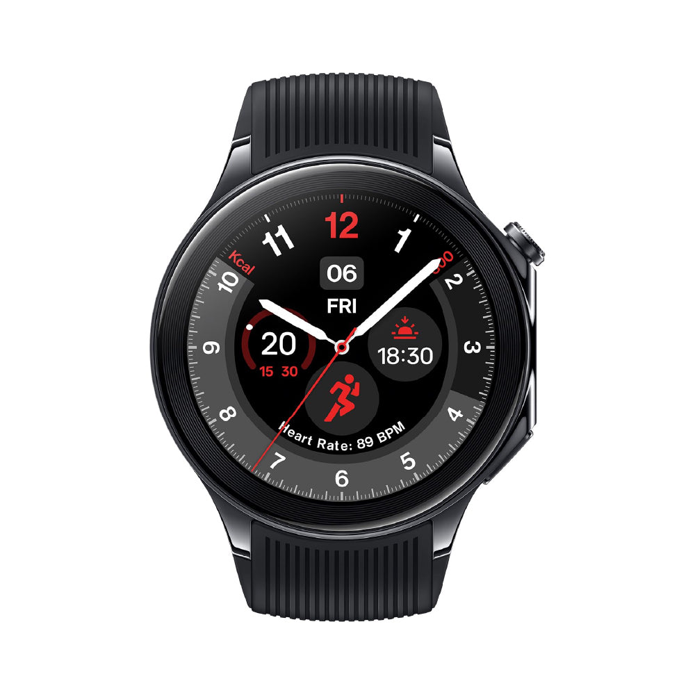 OnePlus Watch 2 with Wear OS 4,Snapdragon W5 Chipset,Upto 100hrs battery life,1.43’’ AMOLED Display, Stainless Steel & Sapphire Crystal build,Dual Frequency GPS, 5 ATM, IP68 & BT Calling (Black Steel)