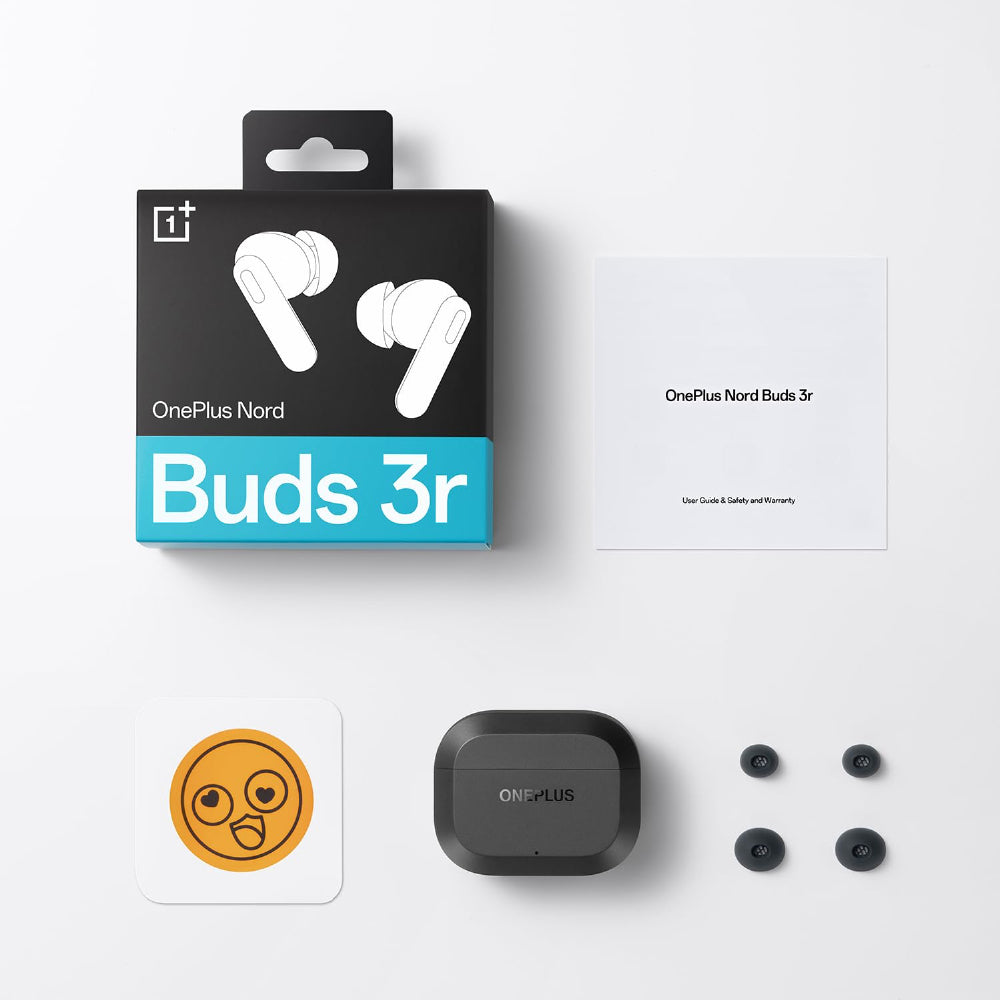 OnePlus Nord Buds 3r TWS Earbuds up to 54 Hours Playback, 2-mic Clear Calls, 3D Spatial Audio, AI Translation, 12.4mm Drivers, Dual-Device Connectivity, 47ms Low Latency - Ash Black