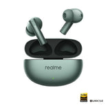 Real Me Air 6 Buds | 50dB Active Noise Cancellation, Hi-Res LHDC Audio, 12.4mm Dynamic Bass Driver, 6 Mic Clear Voice Calls, 51,IP55 Waterproof,TWS for Apple & Android (Air 6, Forest Green)