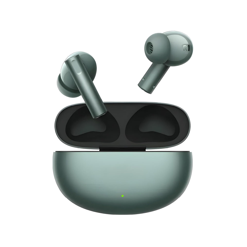 Real Me Air 6 Buds | 50dB Active Noise Cancellation, Hi-Res LHDC Audio, 12.4mm Dynamic Bass Driver, 6 Mic Clear Voice Calls, 51,IP55 Waterproof,TWS for Apple & Android (Air 6, Forest Green)