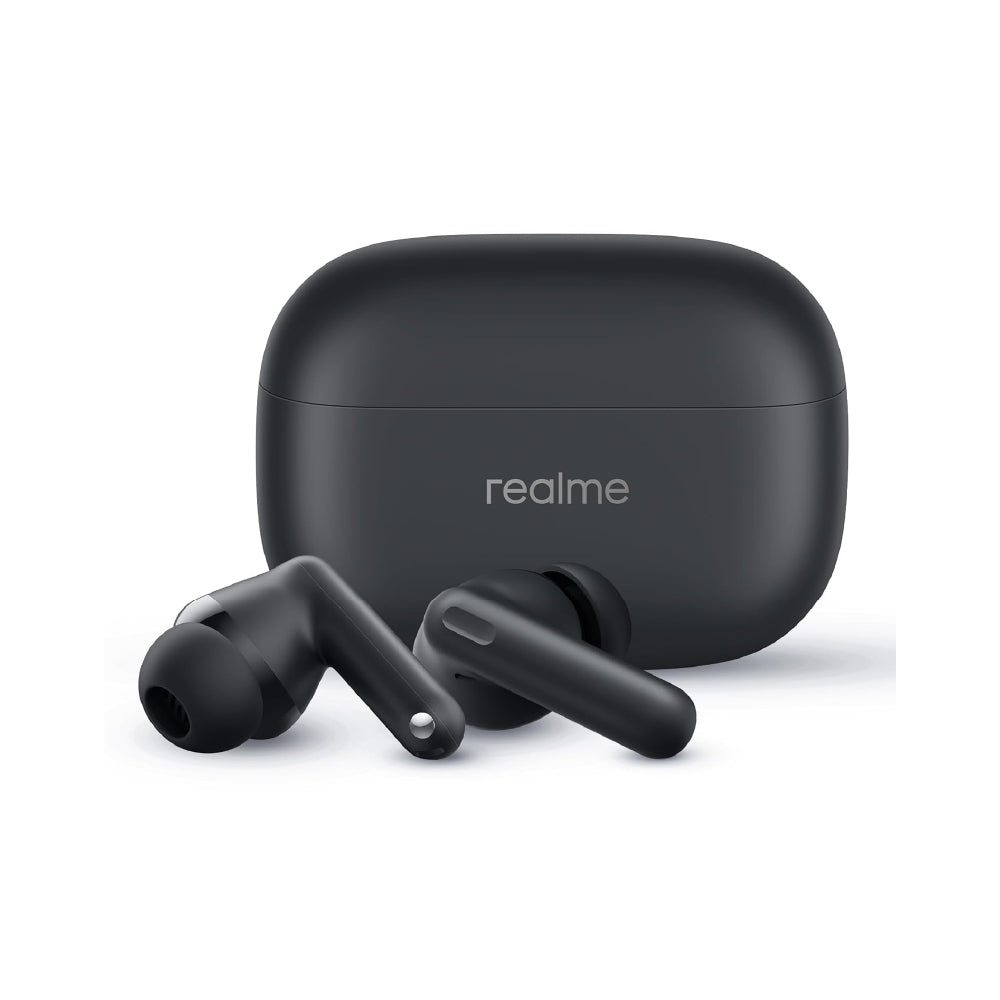 realme Buds T310 True Wireless in-Ear Earbuds with 46dB Hybrid ANC, 360° Spatial Audio, 12.4mm Dynamic Bass Driver, Upto 40Hrs Battery and Fast Charging (Vibrant Black)