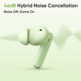 realme Buds N1 True Wireless in-Ear Earbuds with 46dB Hybrid ANC, 360° Spatial Audio, 12.4mm Dynamic Bass Driver, Upto 40Hrs Battery and Fast Charging (Energizing Green)