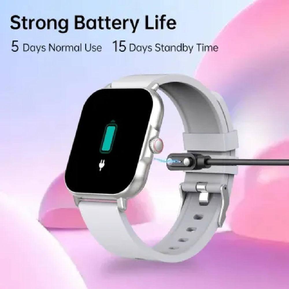 SHKOD Watch1 Pro 1.83" HD Display Bluetooth Calling, AI Voice Assistant(Black) Smartwatch (Black Strap, 1.83)