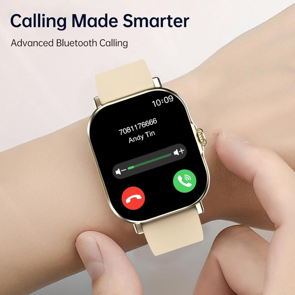 SHKOD Watch3 Pro 2.01" HD Display Bluetooth Calling, Fast Charging (Black) Smartwatch (Black Strap, 2.01)