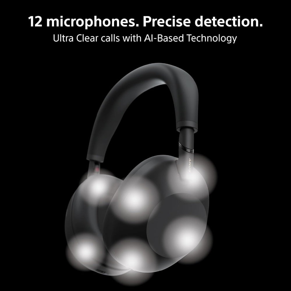 Sony WH-1000XM6 The Best Wireless Noise Canceling Headphones, HD NC Processor QN3, 12 Microphones, Adaptive NC Optimizer, Mastered by Engineers, Studio-Quality- Black