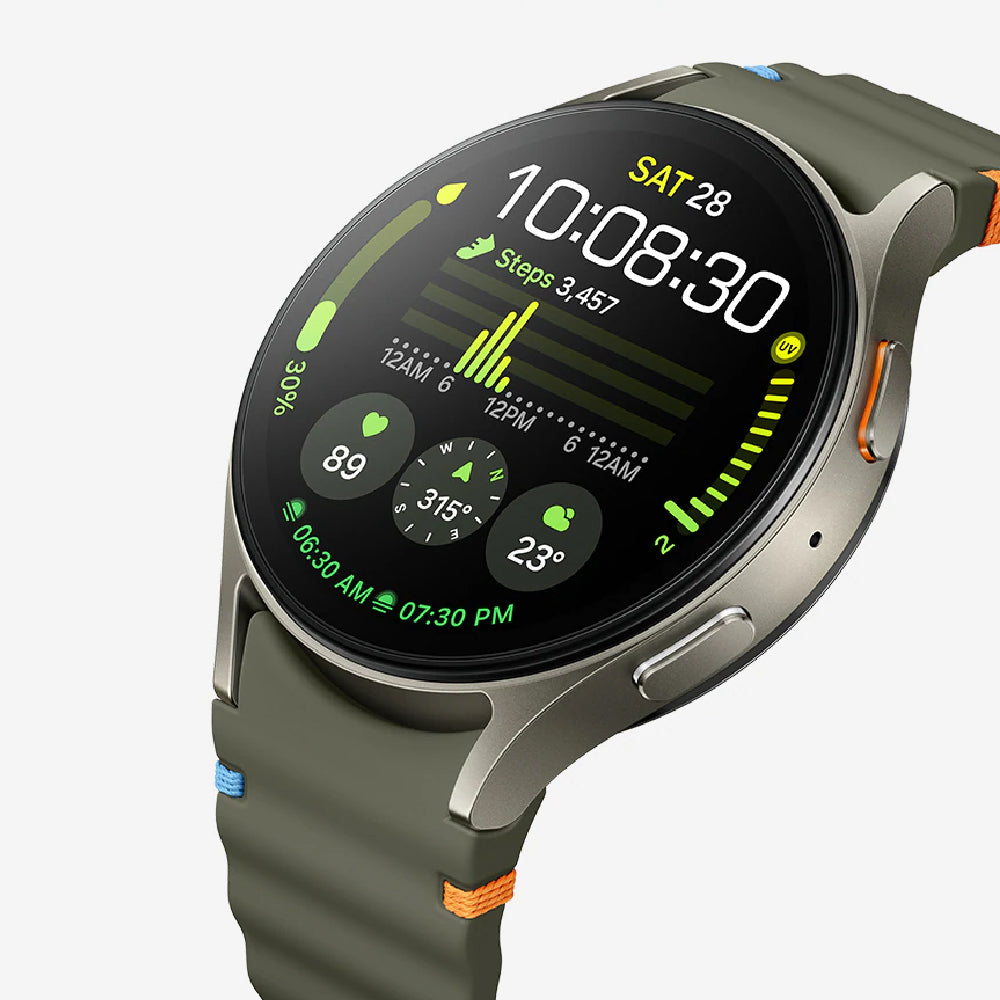 Samsung Galaxy Watch 7 (40mm, Green, BT+LTE) with 3nm Processor | Dual GPS | Sapphire Glass & Armour Aluminum | 5ATM & IP68 | HR, SpO2, BP & ECG Monitor