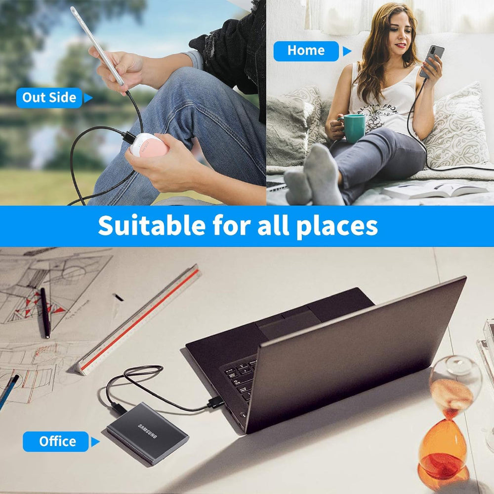 Back view of CarrotKart Samsung Usb To Type C 1.5 Connectors & Cables – India | CarrotKart