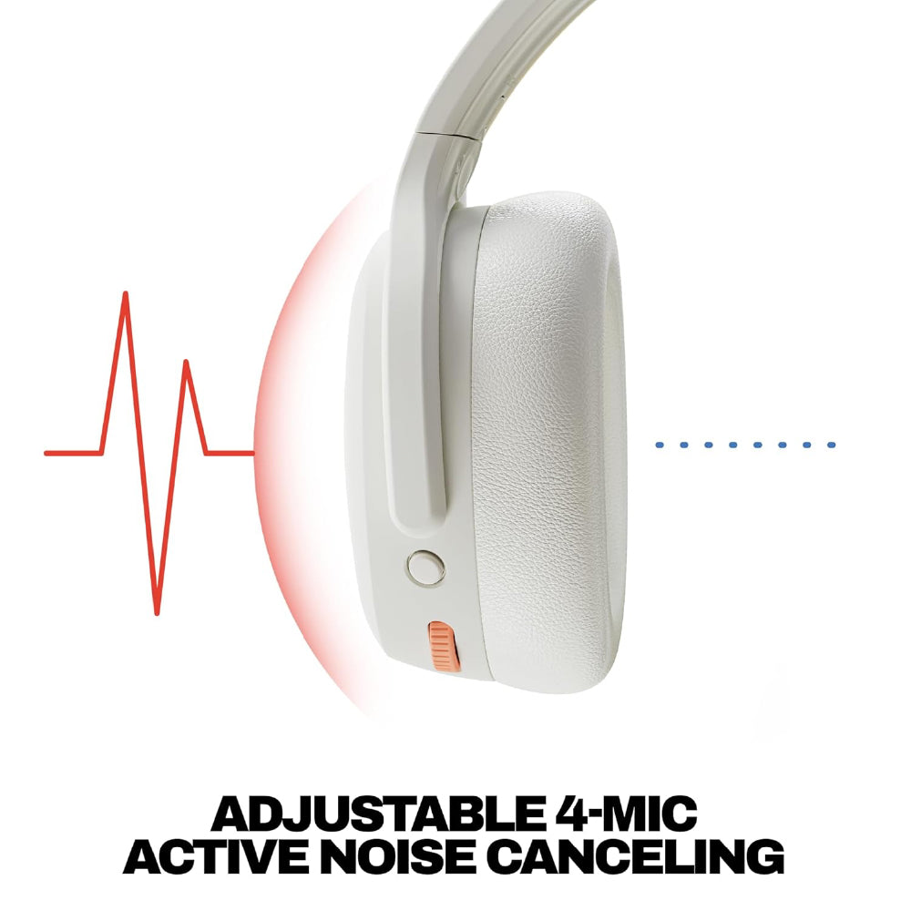 Skullcandy Crusher ANC 2 Over-Ear Wireless Headphones 100 dB| Active Noise Cancellation, Sensory Bass, Dual Pairing, 50H Battery, Rapid Charge, Alexa Built-in | Bone, Off White