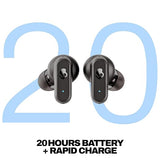 Skullcandy Dime 3 True Wireless Earbuds | Multipoint Bluetooth Pairing, 20-Hour Battery Life, Built-in Mic, Auto Connect | Compatible with iPhone & Android – Black