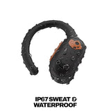 Skullcandy Push ANC Active in Ear Wireless Earbuds – 44Hr Battery + Rapid Charge, Active Noise Cancellation, IP67 Waterproof, Wireless Charging Case, Mic – True Black/Orange