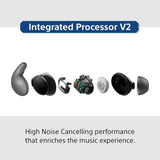 Sony New Linkbuds Fit WF-LS910N | Active Noise Cancelling Wireless Bluetooth in Earbuds | Comfortable Fit with New Supporters | High Call Quality with AI-Black