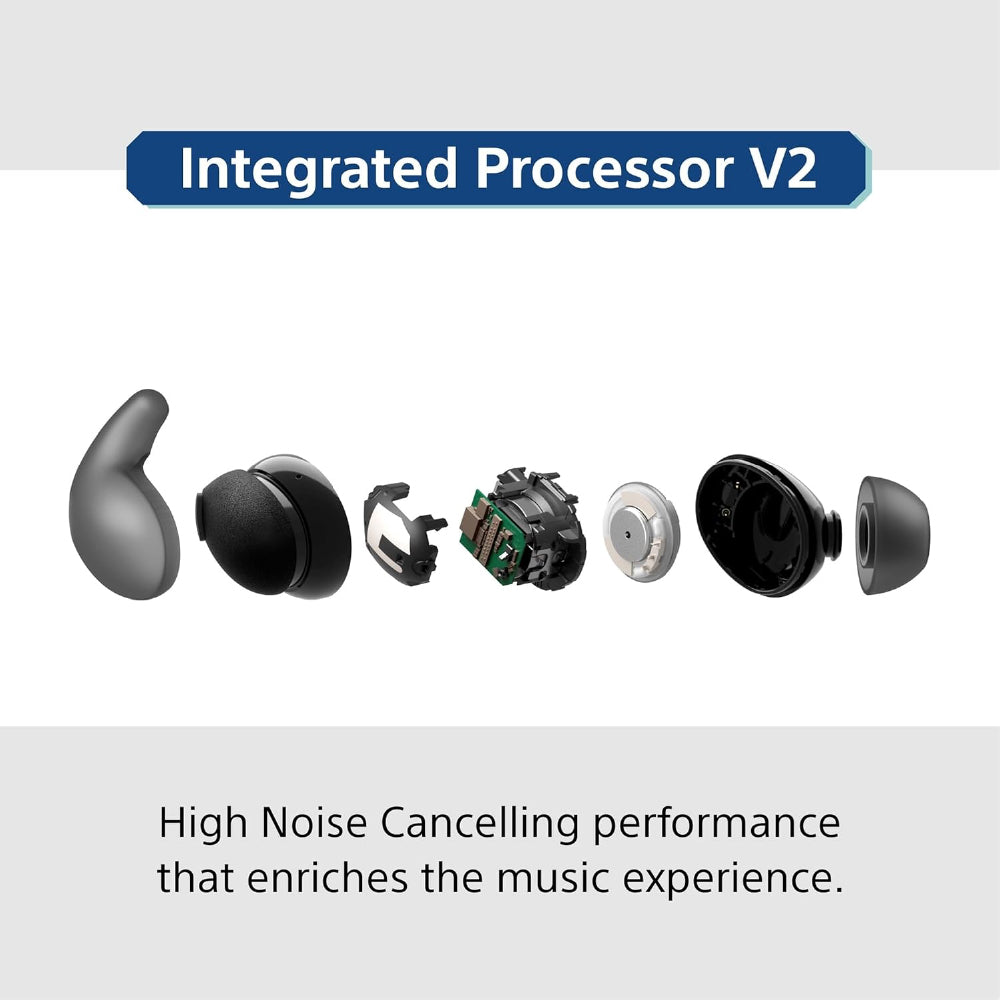 Sony New Linkbuds Fit WF-LS910N | Active Noise Cancelling Wireless Bluetooth in Earbuds | Comfortable Fit with New Supporters | High Call Quality with AI-Black