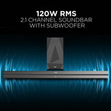 boAt Aavante Bar Quake 120W Soundbar 2.1 Channel Wireless Sub