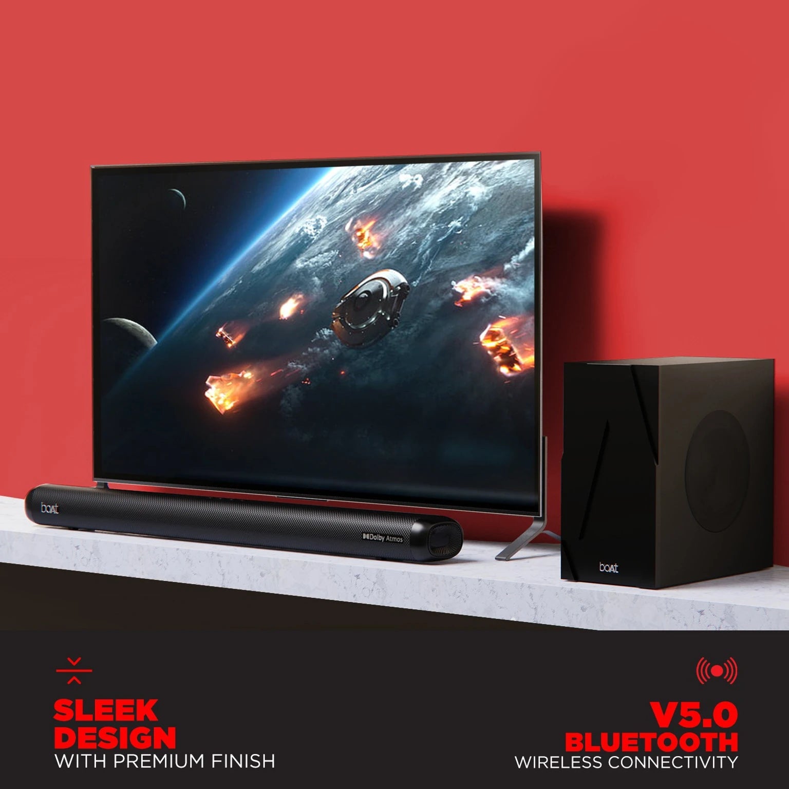 boAt Aavante Bar 4000DA 200W Dolby Atmos Soundbar 2.1.2Ch - CarrotKart | India's first Open Box ecommerce platform