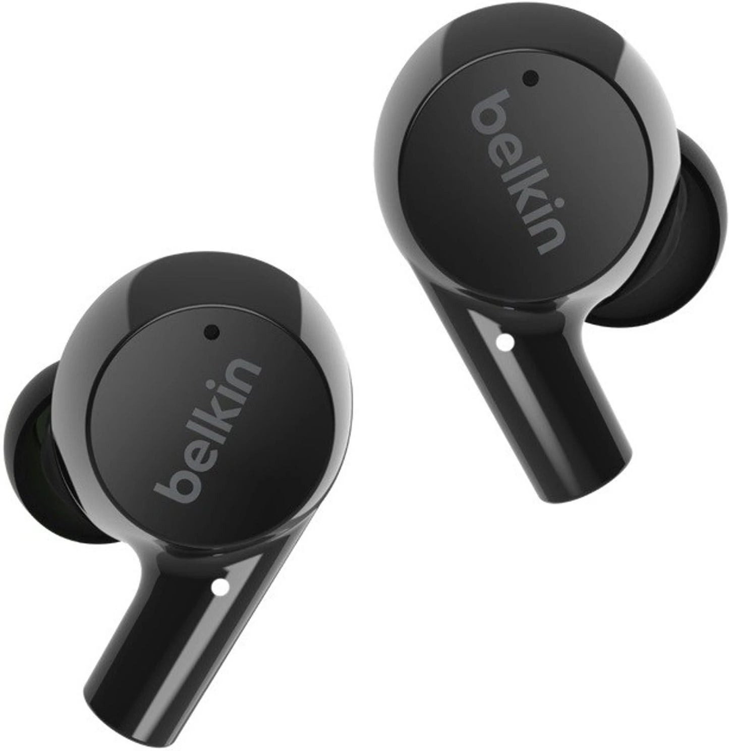 BELKIN TWS Earbuds IPX5,Up to 31 hrs. Playtime Wireless Charging Dual mic on Each Side Bluetooth Headset (Black, True Wireless)