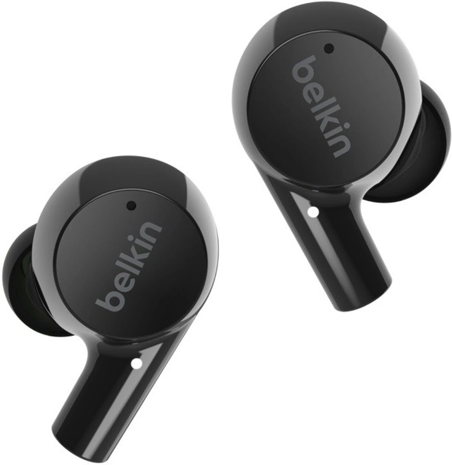 BELKIN TWS Earbuds IPX5,Up to 31 hrs. Playtime Wireless Charging Dual mic on Each Side Bluetooth Headset (Black, True Wireless)