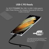 Belkin Boostcharge Flex Silicone USB-C To USB-C Cable (1M/3.3FT), Mfi-Certified Charging USB Cable For iPhone 16 Series, Samsung Galaxy Series, Google Pixel, & More With Cable Clip - Black