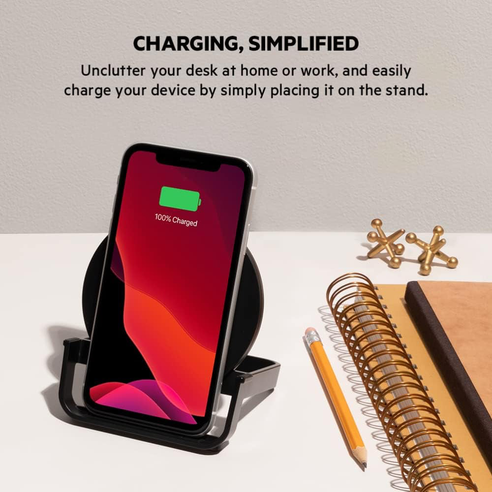 Side angle of CarrotKart Belkin Quick Charge 10W Wireless Charger Charger – India | CarrotKart