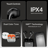 boAt Airdopes 101v2, 35H Battery, ENx Tech, 13mm Drivers, ASAP Charge, Flex-Fit Ear Tips,Stream Ad Free Music via App Support, Bluetooth Earbuds, TWS Ear Buds Wireless Earphones with mic (Pitch Black)