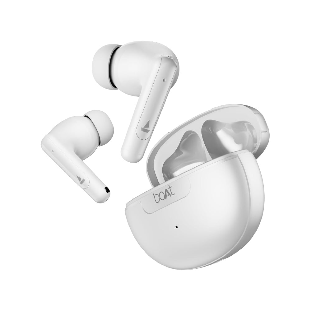 BoAt Airdopes 161 ANC TWS Earbuds w/ 32 dB ANC, 50 hrs Playback, 50 ms Low Latency BEASTTM Mode, IWPTM Tech, Dual EQ Modes, 4 Mics with ENx, ASAP Charge, Bluetooth v5.3