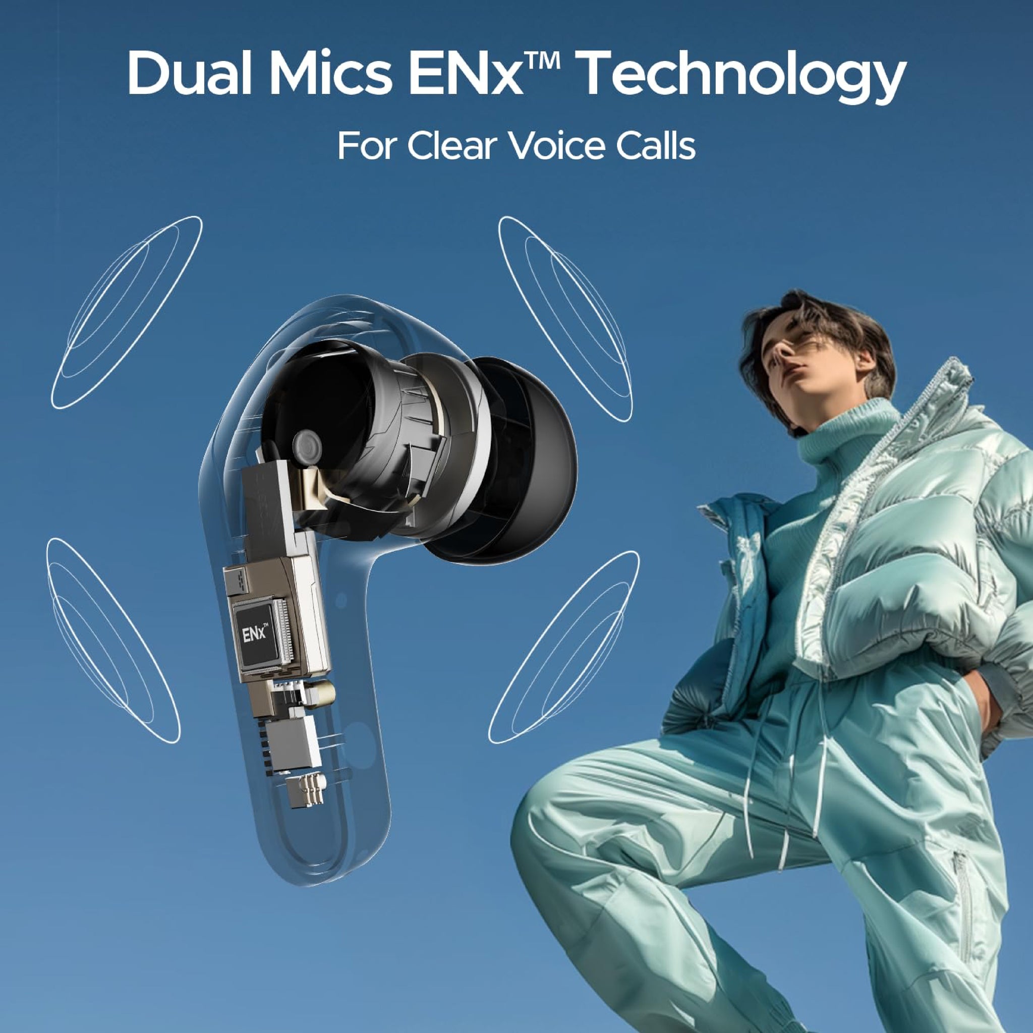 boAt Airdopes 311 Pro, 50HRS Battery, Fast Charge, Dual Mics ENx Tech, Transparent LID, Low Latency, IPX4, IWP Tech, v5.3 Bluetooth Earbuds, TWS Ear Buds Wireless Earphones with mic (Active Black)