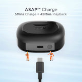 boAt Airdopes 393ANC True Wireless in Ear Earbuds with 32dB Hybrid ANC, Quad Mics with ENx™ Tech, 30 Hours Playback, Beast™ Mode,ASAP™ Charge,Ambient Mode,Bluetooth v5.2 IWP™,IPX5(Rogue Black)