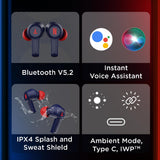 boAt 2025 Launch Rockerz 411, 40Ms Low Latency, 40Hrs Battery, 40Mm Drivers, ENx Tech, Stream Ad Free Music via App Support, Bluetooth Headphones, Wireless Over Ear Headphone with Mic (Active Black)