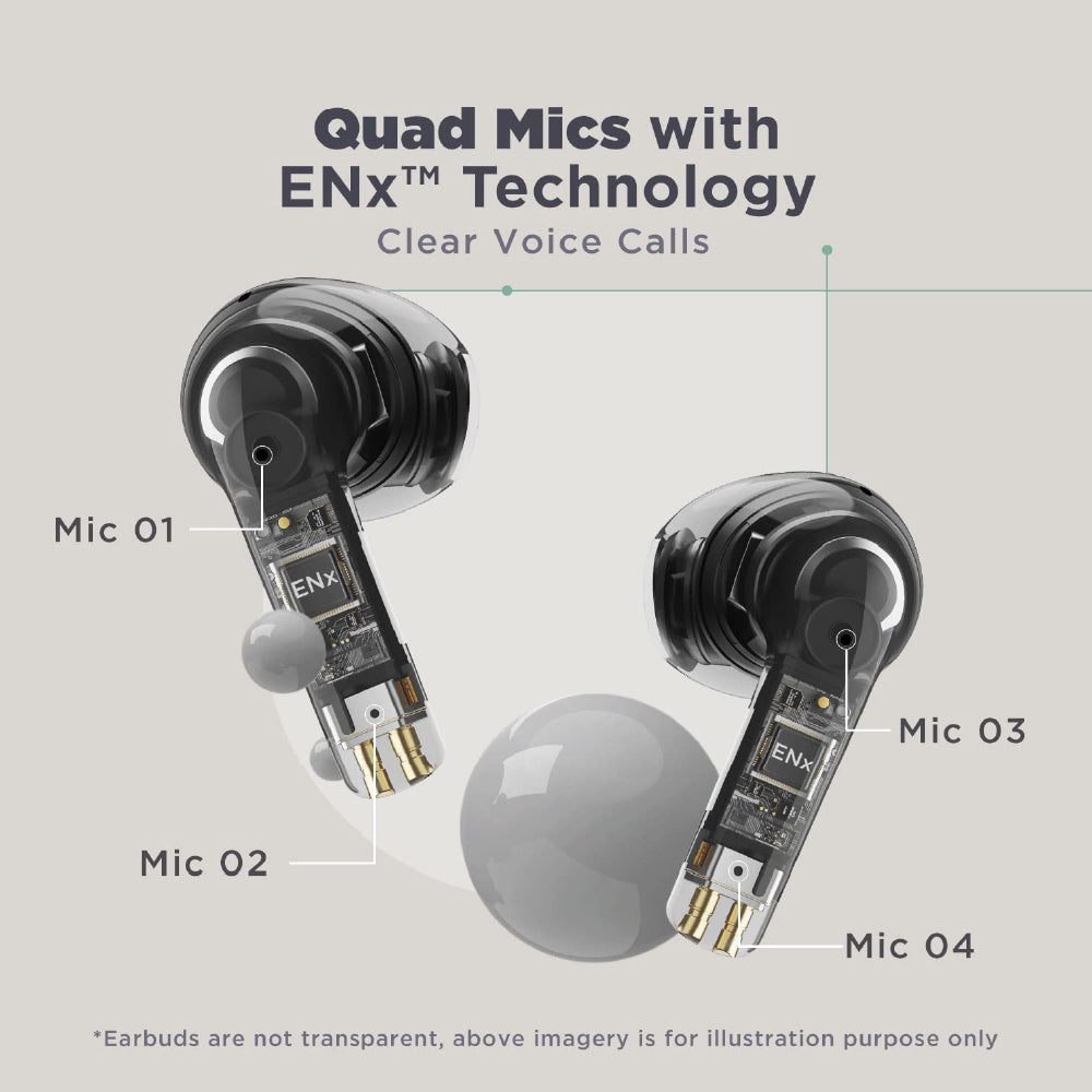 boAt Airdopes Atom 81 Wireless Earbuds with 50 Hours Playback, 13mm Drivers, ENx™ Technology, IPX5 Resistance